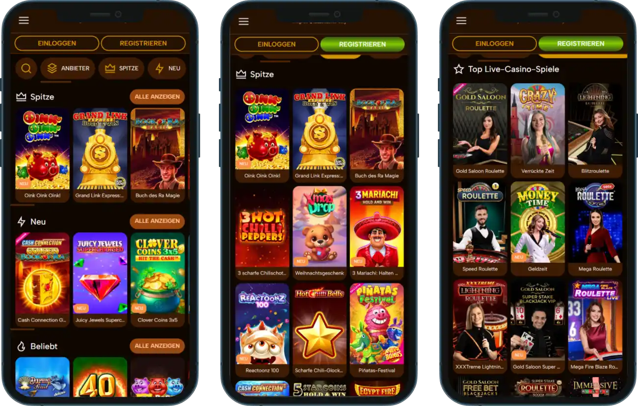 SuperQuantumPlay Casino am Handy spielen
