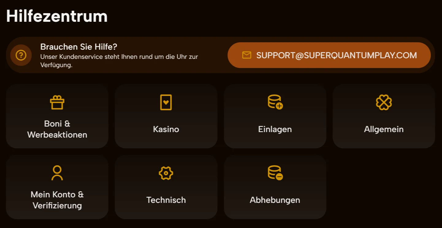 SuperQuantumPlay Casino Kundensupport